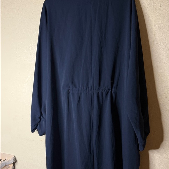 Lane Bryant navy blue front tie Dress with pockets - Picture 7 of 10